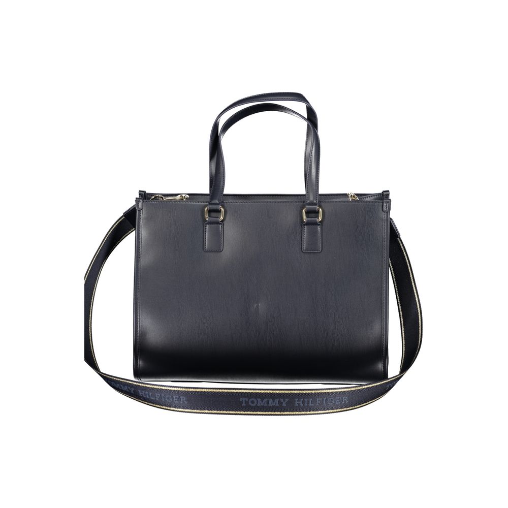 Tommy Hilfiger Blue Polyurethane Shoulder Bag