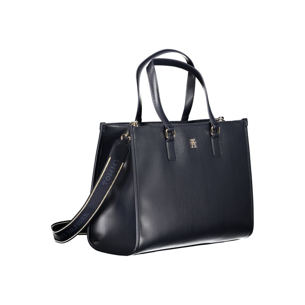Tommy Hilfiger Blue Polyurethane Shoulder Bag