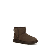 UGG Brown Calf Leather Ankle Boots