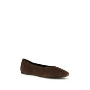 Prada Brown Calf Leather Ballet Flats