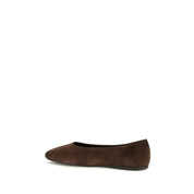 Prada Brown Calf Leather Ballet Flats