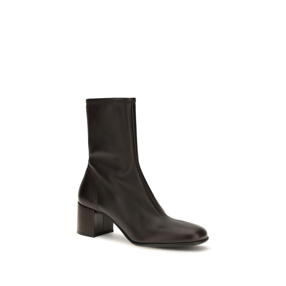 Prada Brown Lambskin Ankle Boots