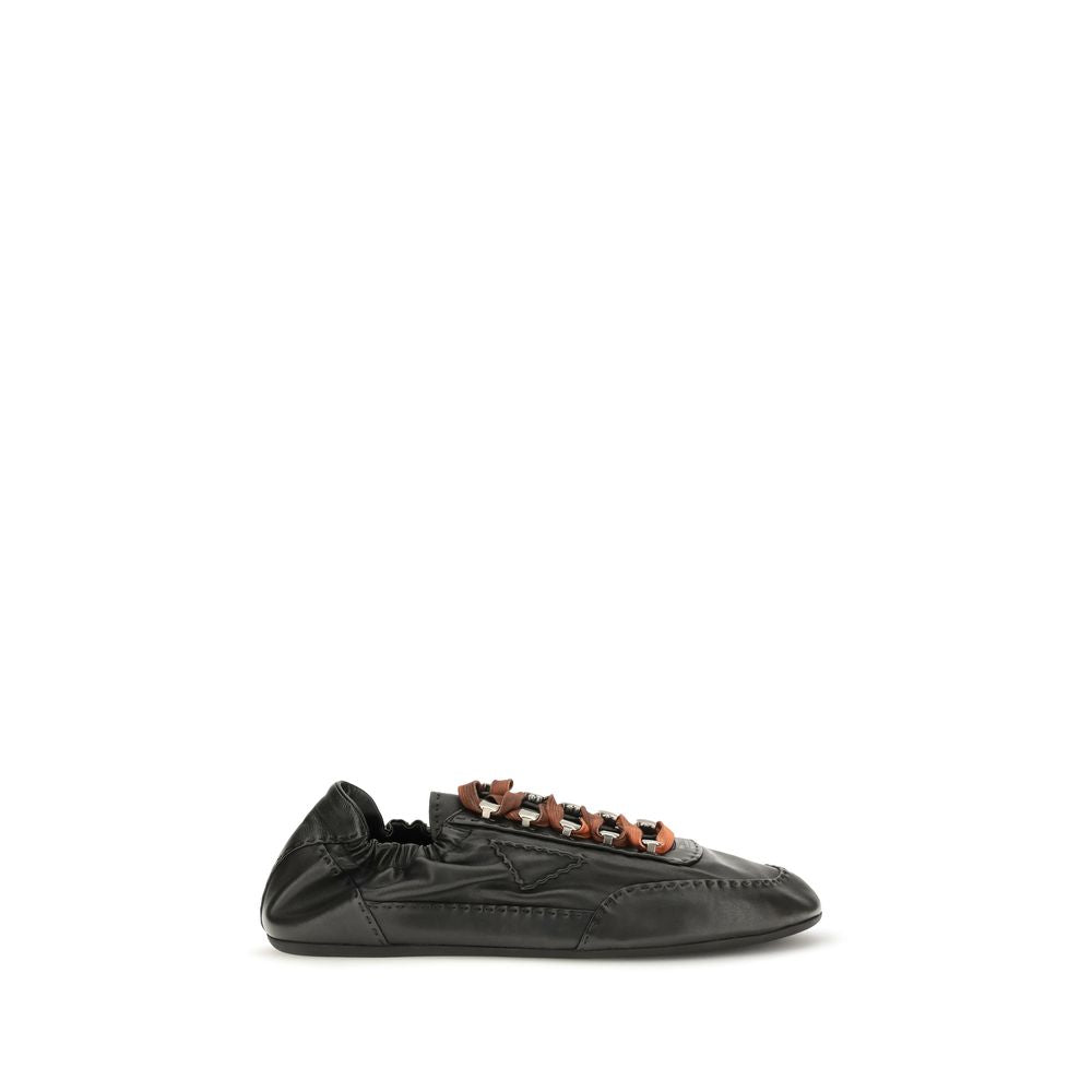 Prada Black Lambskin Chunky Sneakers