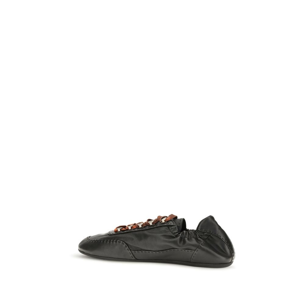 Prada Black Lambskin Chunky Sneakers