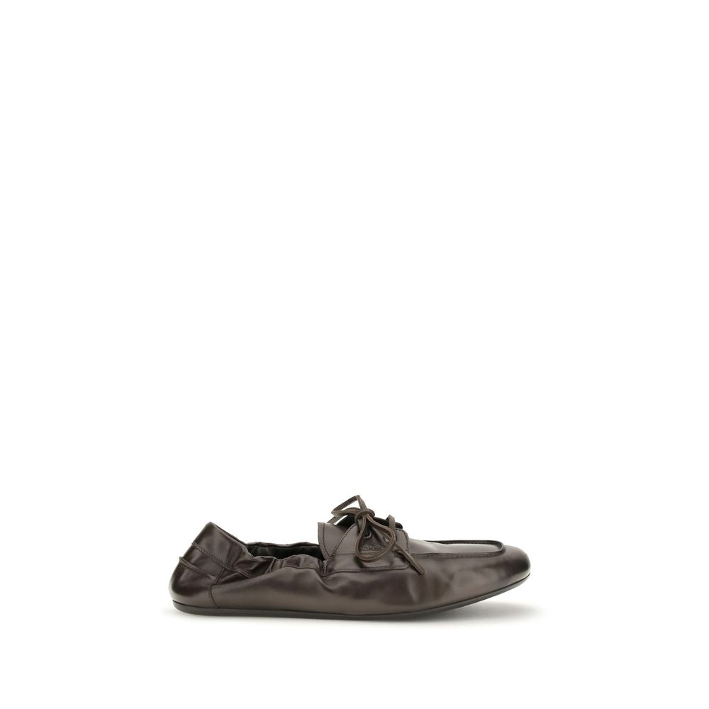 Prada Brown Calf Leather Loafers