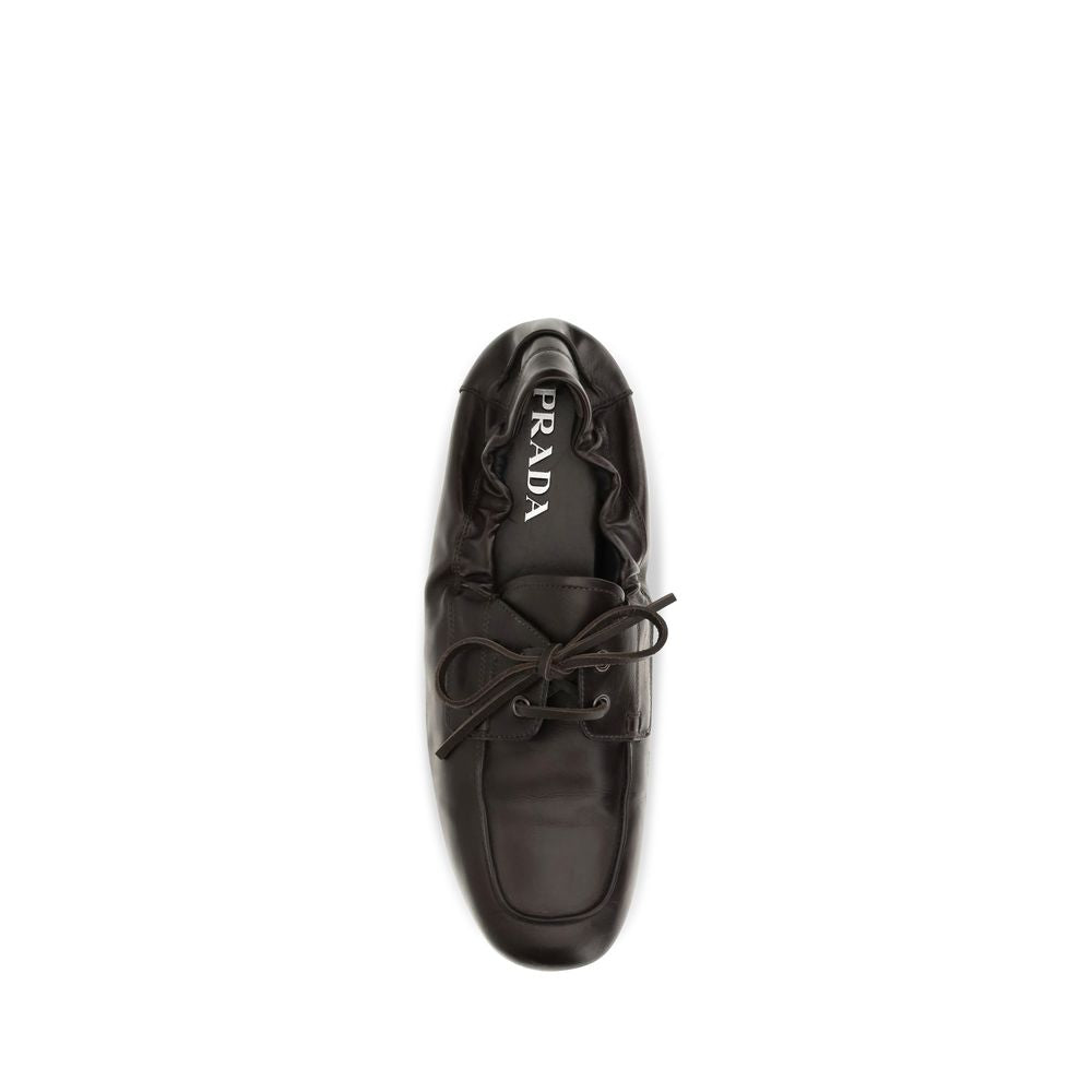 Prada Brown Calf Leather Loafers