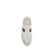 Gucci White Calf Leather Low Top Sneakers