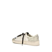 Golden Goose Gray Calf Leather Low Top Sneakers