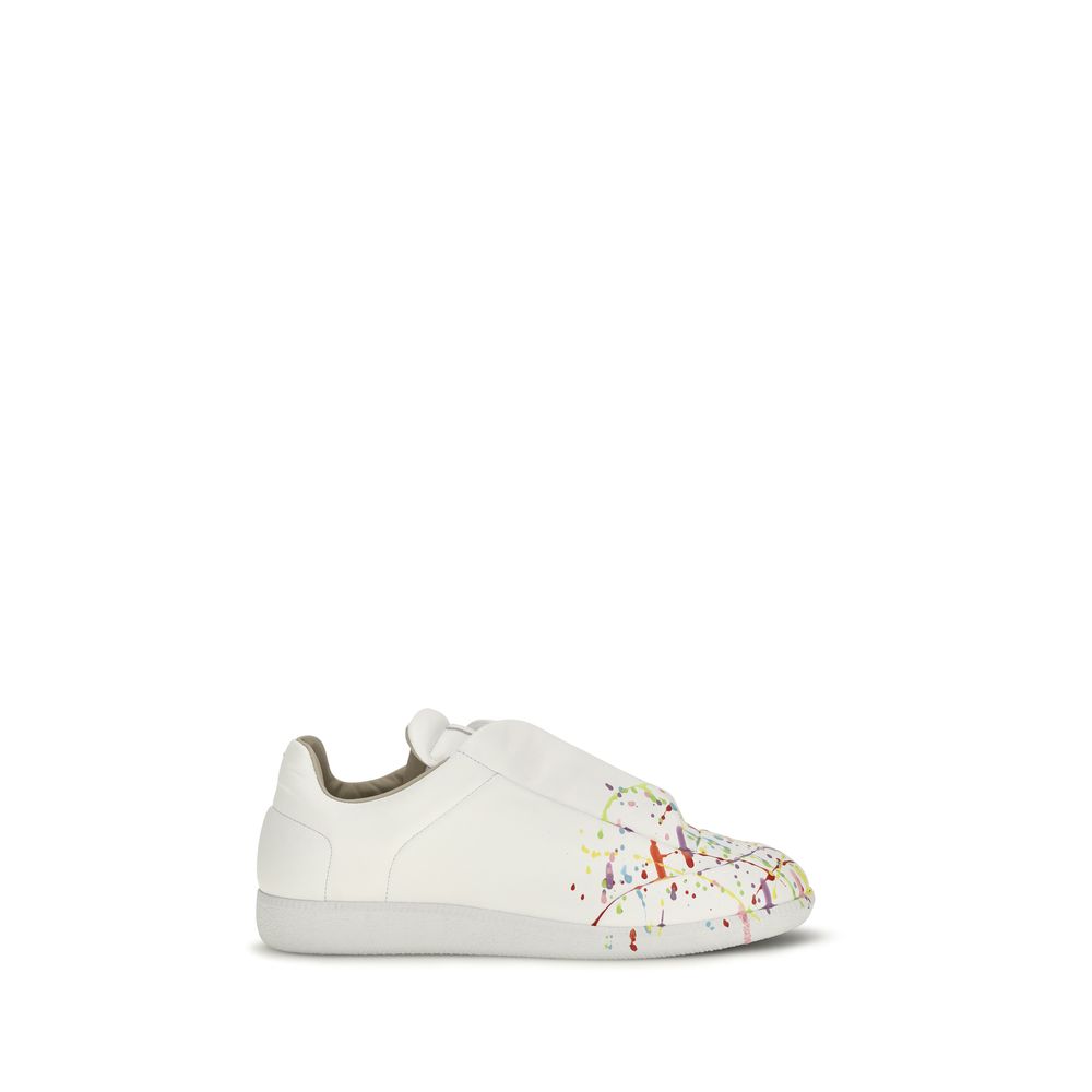 Maison Margiela White Calf Leather Low Top Sneakers