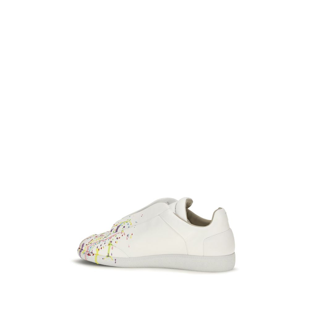 Maison Margiela White Calf Leather Low Top Sneakers