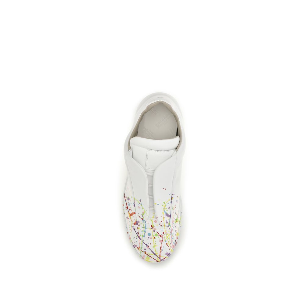 Maison Margiela White Calf Leather Low Top Sneakers