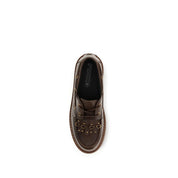 PINKO Brown Calf Leather Loafers
