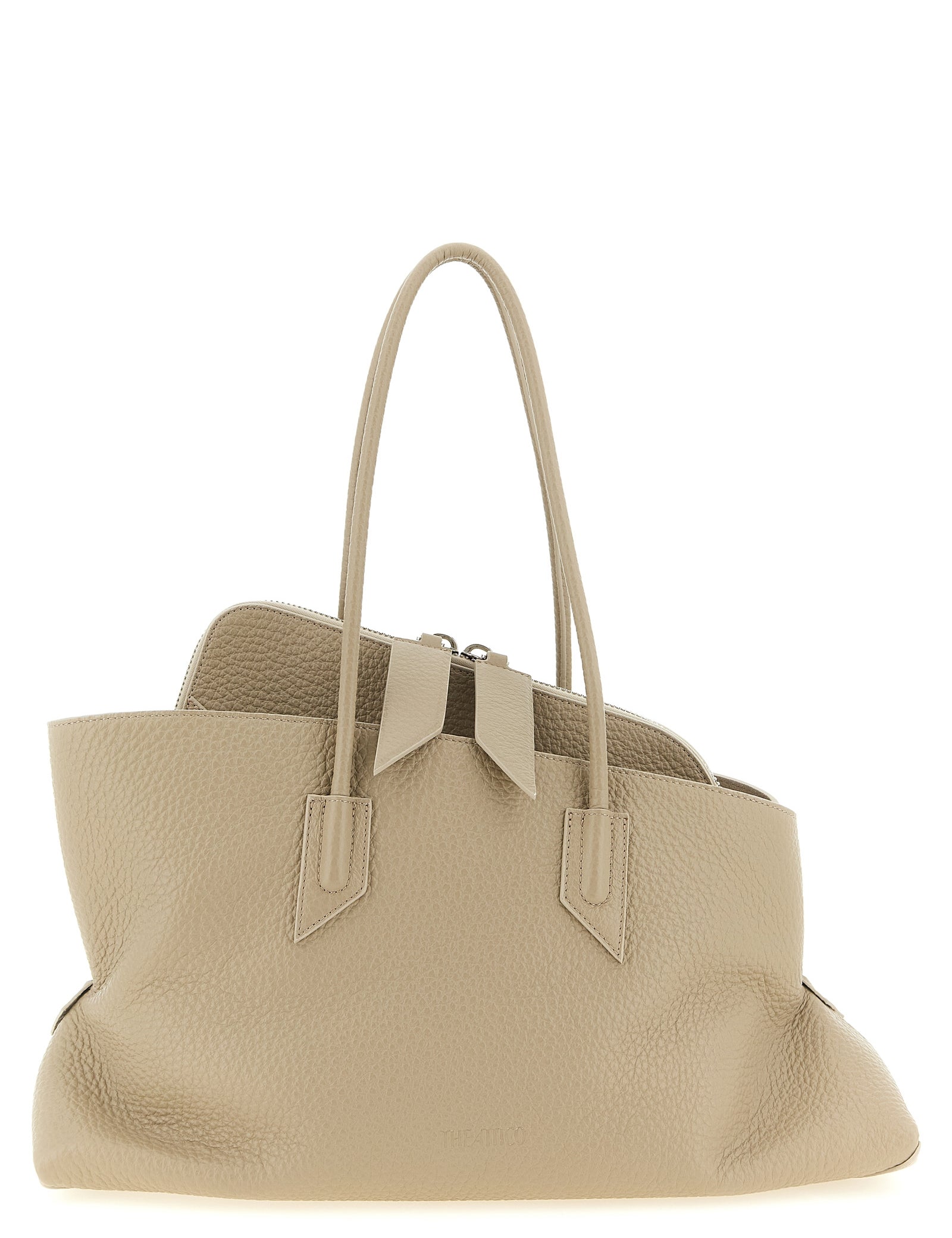The Attico Beige Leather Shoulder Bag