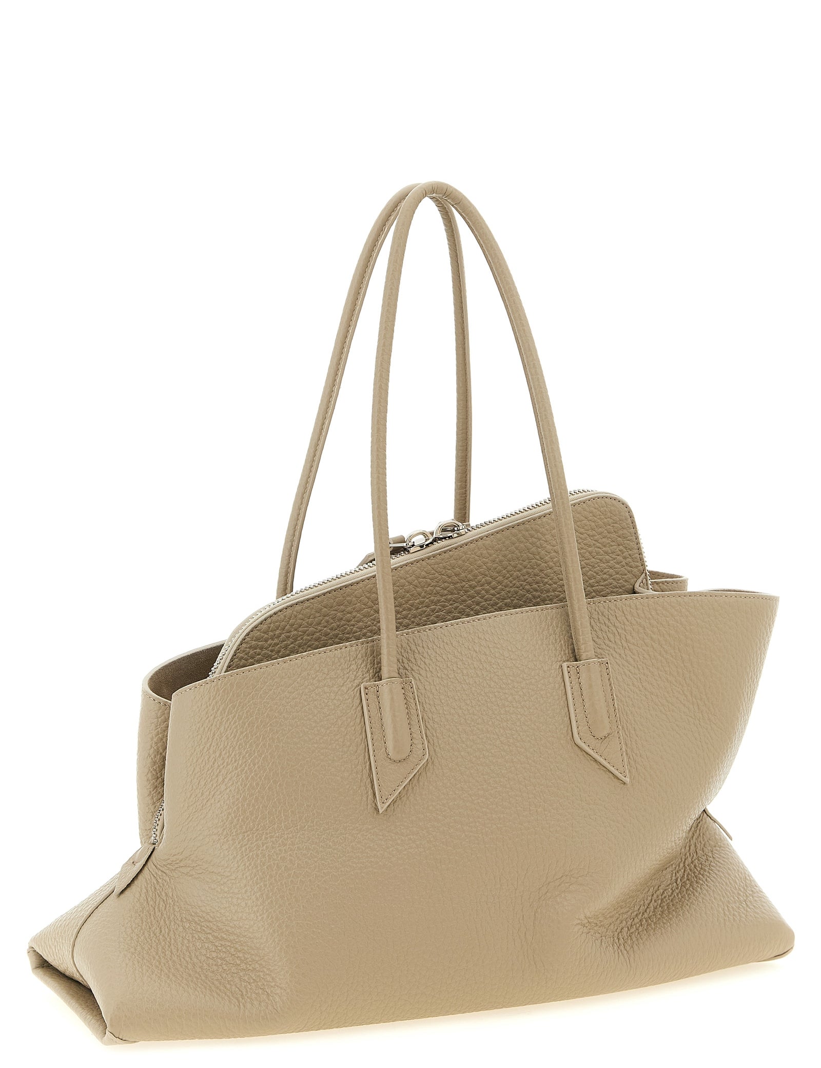 The Attico Beige Leather Shoulder Bag