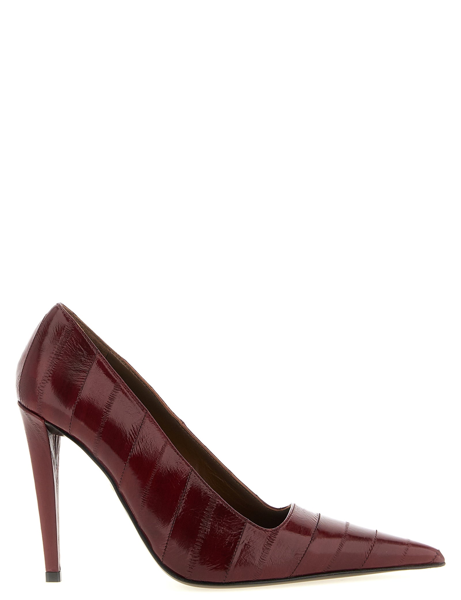 Giuseppe Zanotti Bordeaux Leather High Heel Pumps