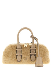 PINKO Gray Polyester Handbag