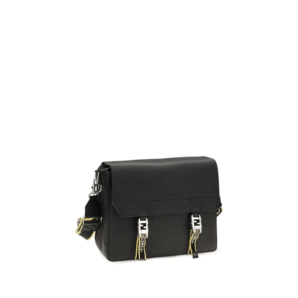 Fendi Black Calf Leather Shoulder Bag