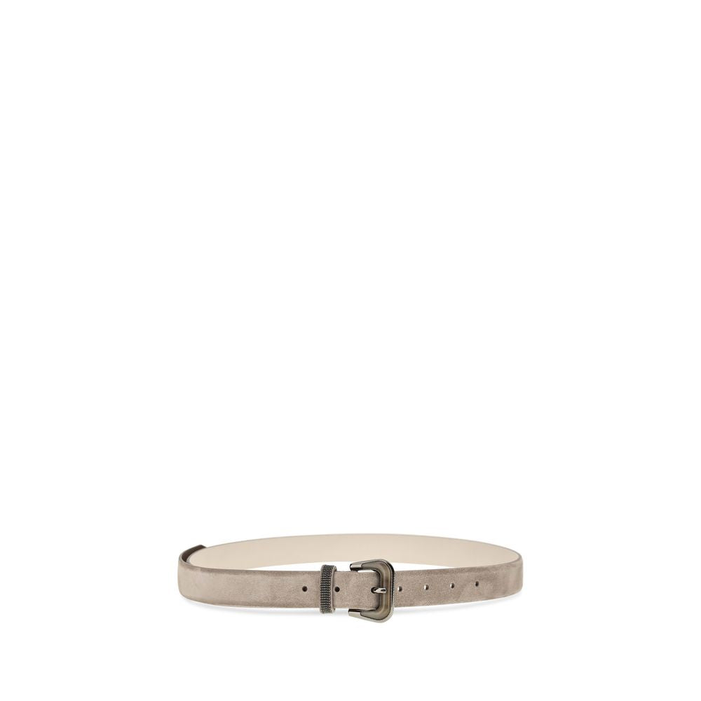 Brunello Cucinelli Beige Calf Leather Regular Belt