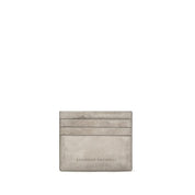 Brunello Cucinelli Gray Calf Leather Wallet