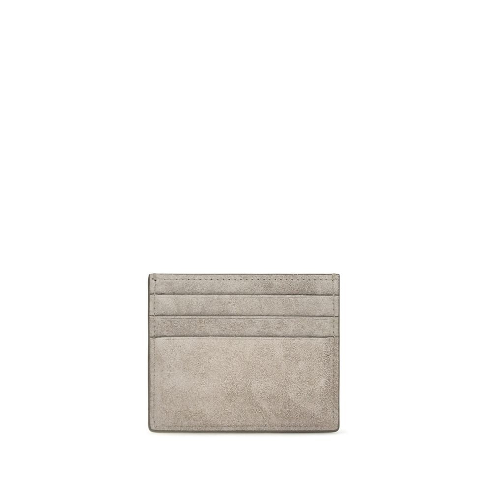 Brunello Cucinelli Gray Calf Leather Wallet