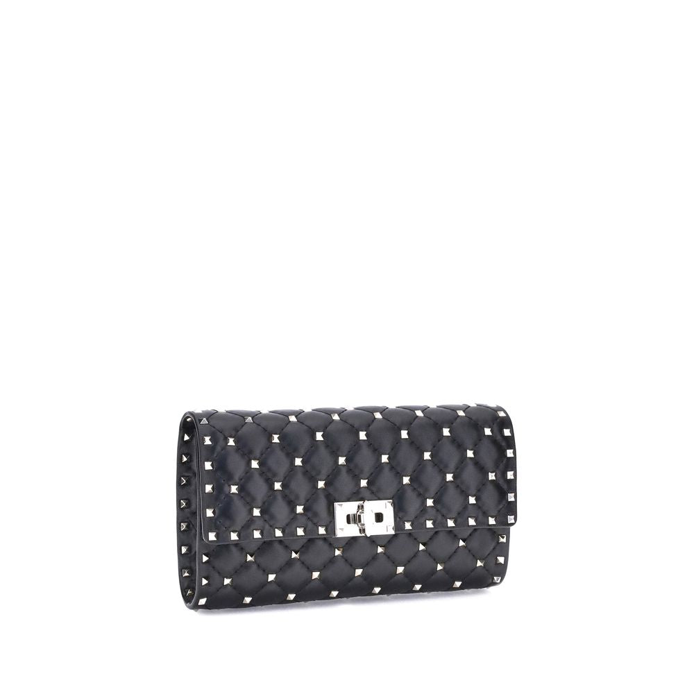Valentino Garavani Black Calf Leather Shoulder Bag