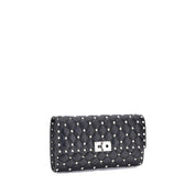 Valentino Garavani Black Calf Leather Shoulder Bag