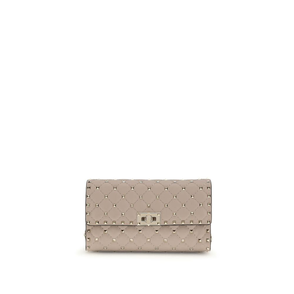 Valentino Garavani Beige Calf Leather Shoulder Bag