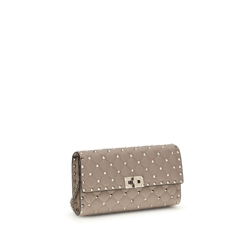 Valentino Garavani Beige Calf Leather Shoulder Bag