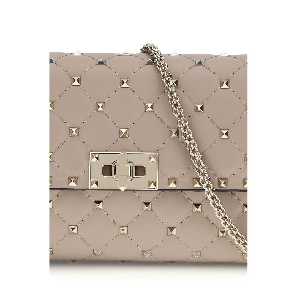 Valentino Garavani Beige Calf Leather Shoulder Bag