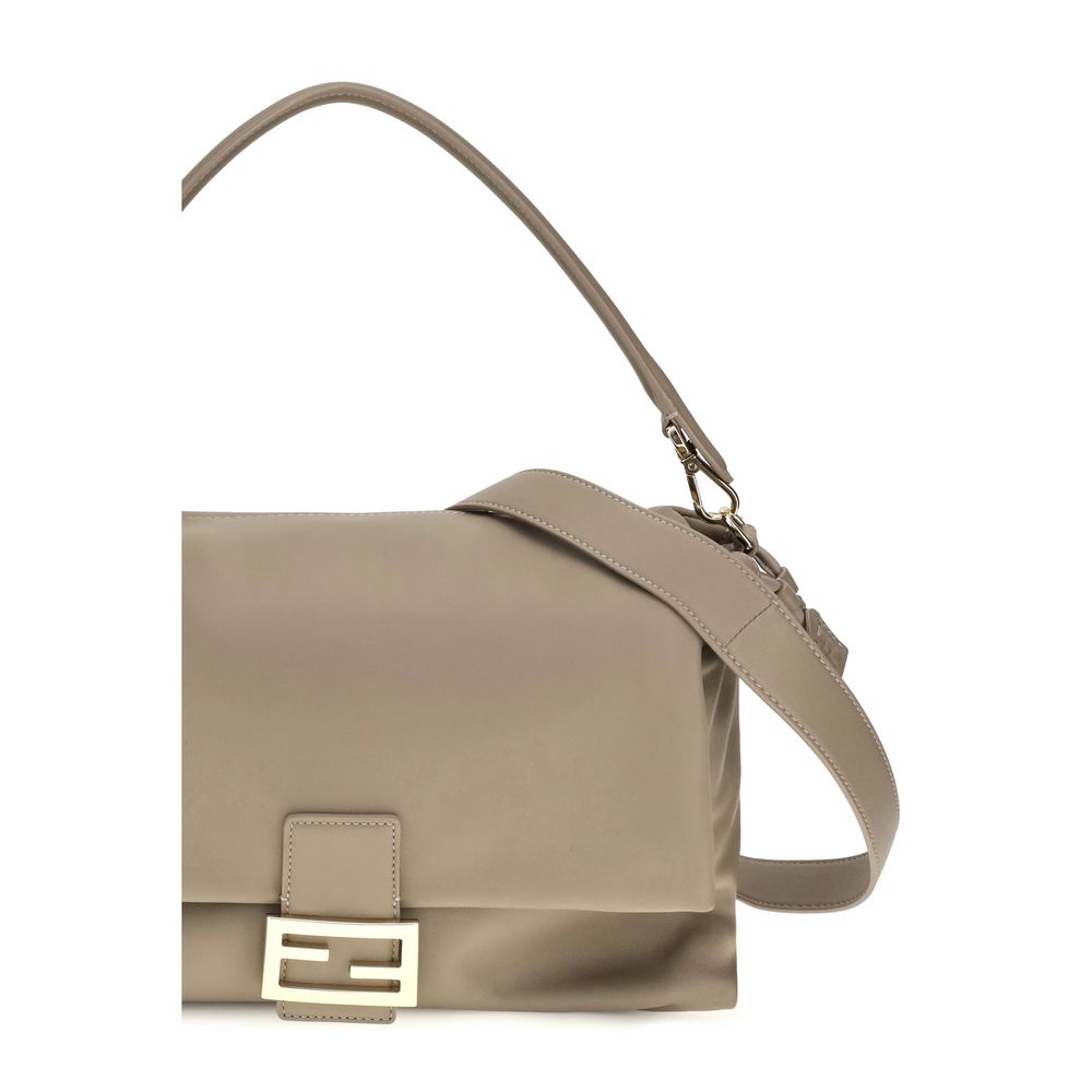 Fendi Beige Calf Leather Shoulder Bag