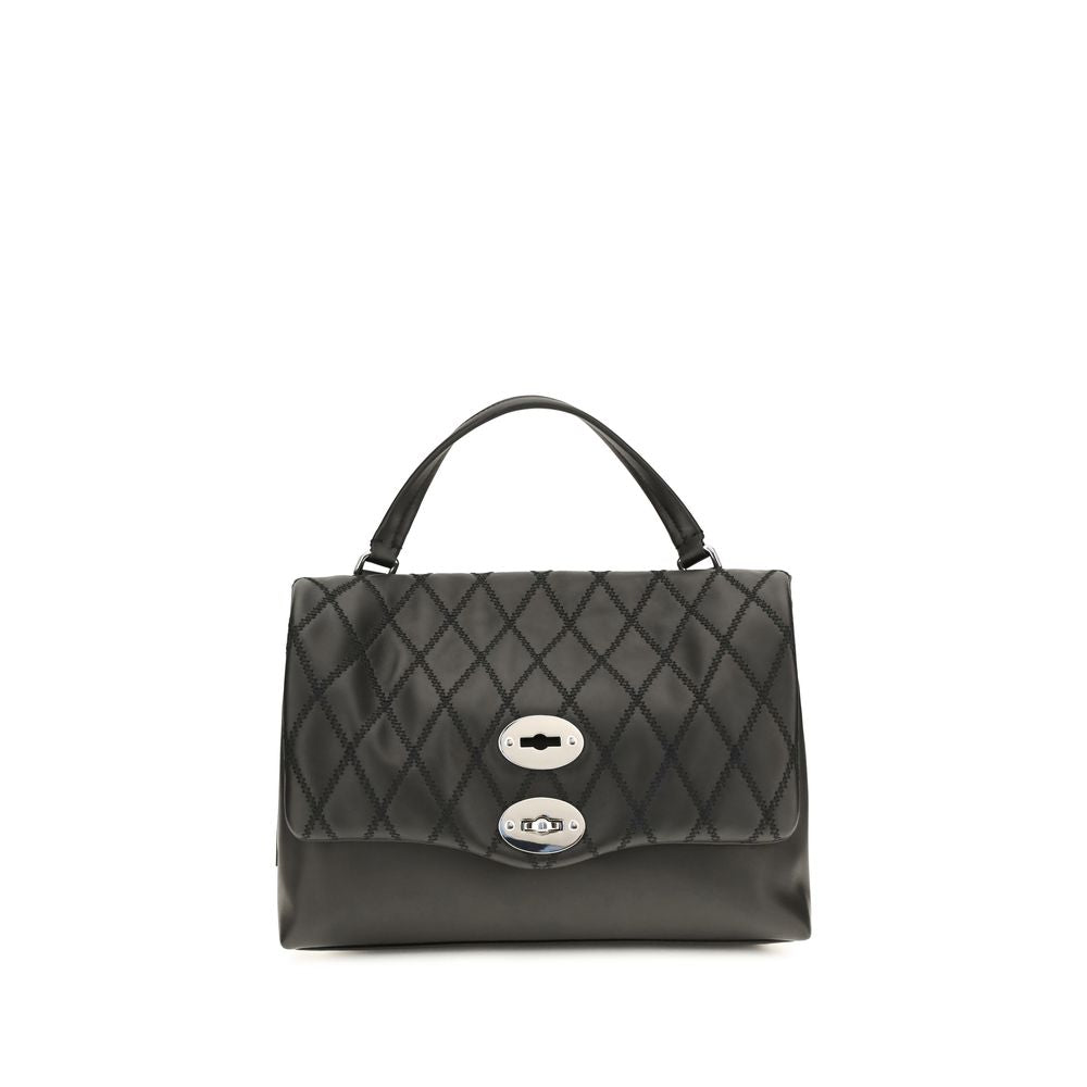 Zanellato Black Calf Leather Shoulder Bag