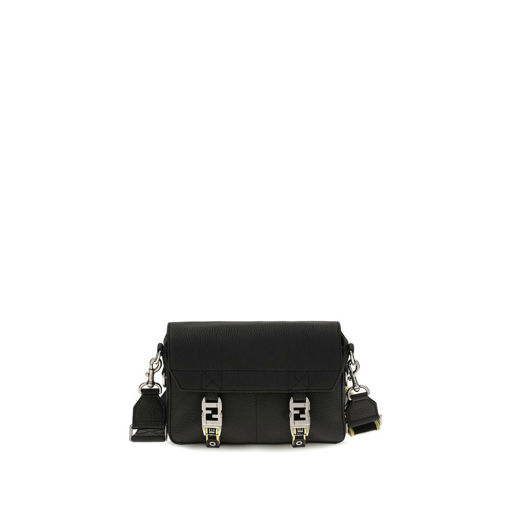Fendi Black Calf Leather Shoulder Bag