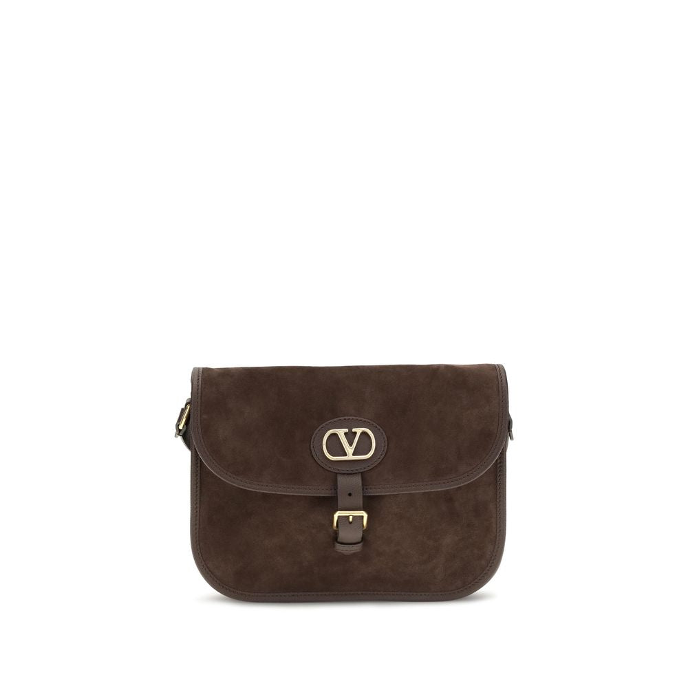 Valentino Garavani Brown Calf Leather Shoulder Bag
