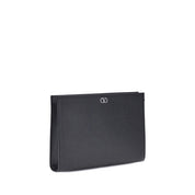 Valentino Garavani Black Calf Leather Wallet