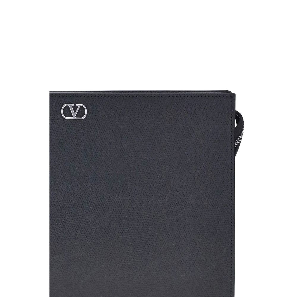 Valentino Garavani Black Calf Leather Wallet