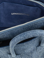 The Attico Blue Cotton Handbag