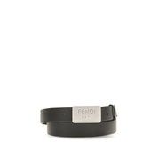 Fendi Black Calf Leather Regular Belt