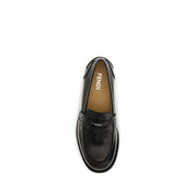 Fendi Black Calf Leather Loafers
