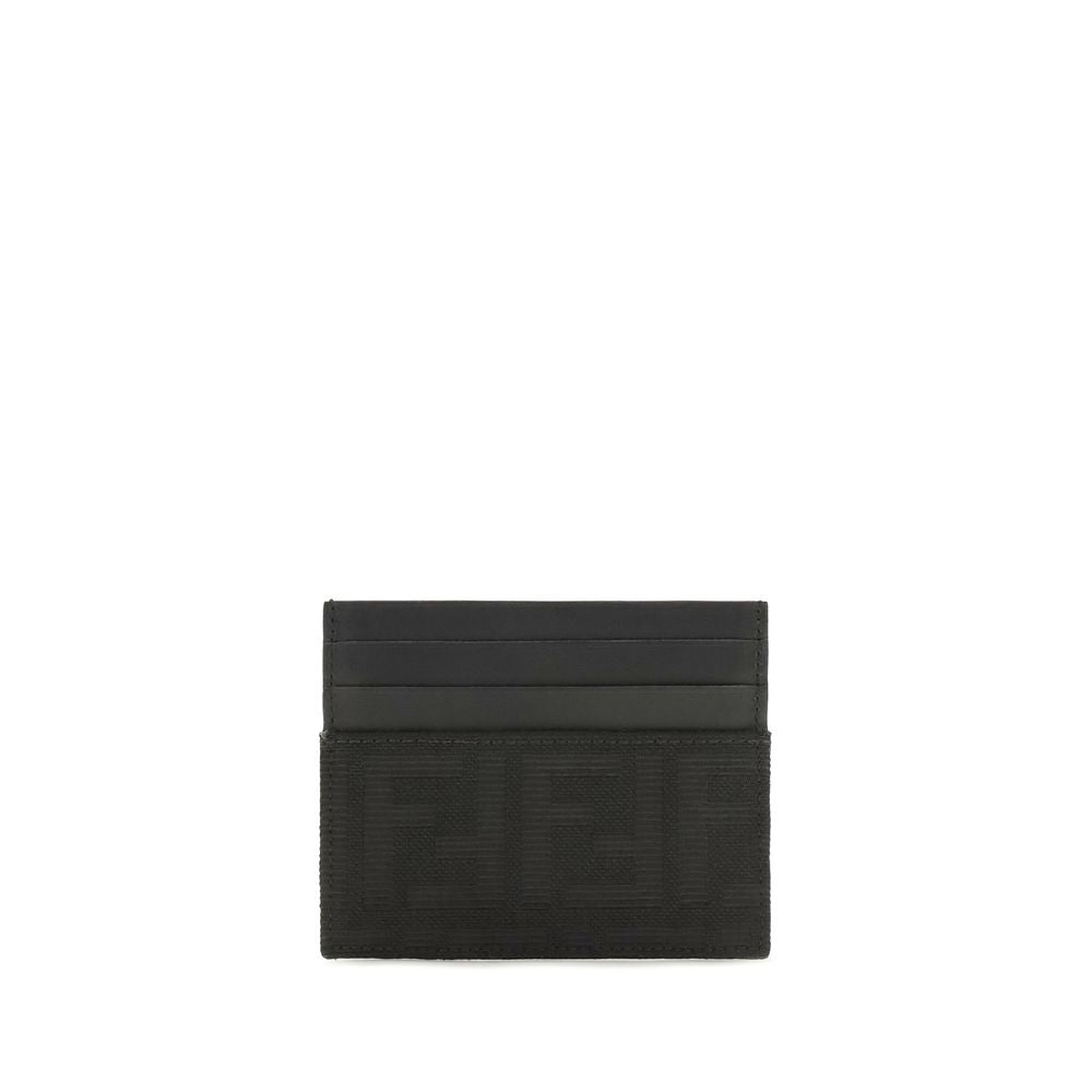 Fendi Black Polyester Card Holder