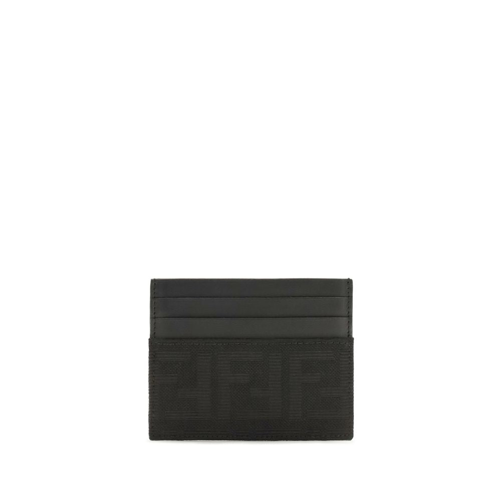 Fendi Black Polyester Card Holder