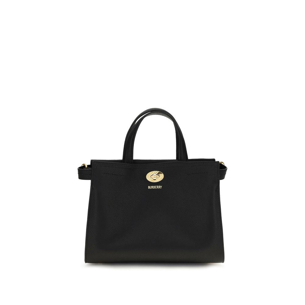 Burberry Black Calf Leather Top Handle Bag