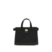 Burberry Black Calf Leather Top Handle Bag