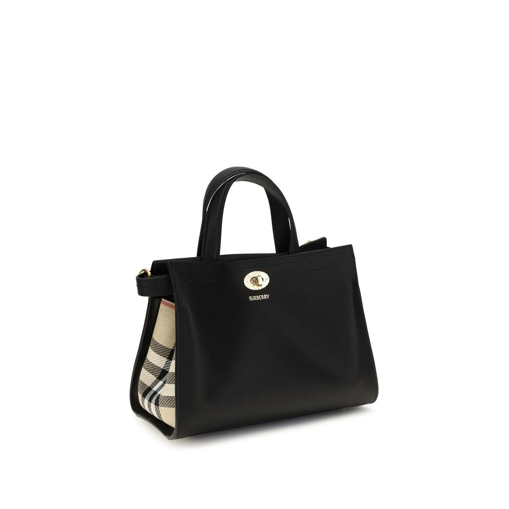 Burberry Black Calf Leather Top Handle Bag