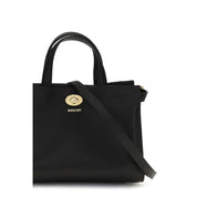 Burberry Black Calf Leather Top Handle Bag