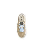 Fendi Beige Calf Leather Low Top Sneakers