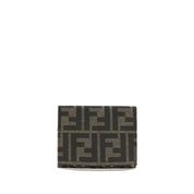 Fendi Brown Polyester Card Holder