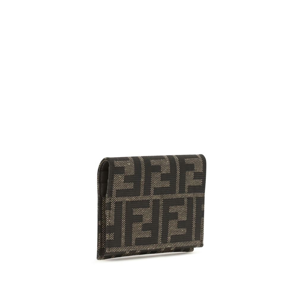 Fendi Brown Polyester Card Holder