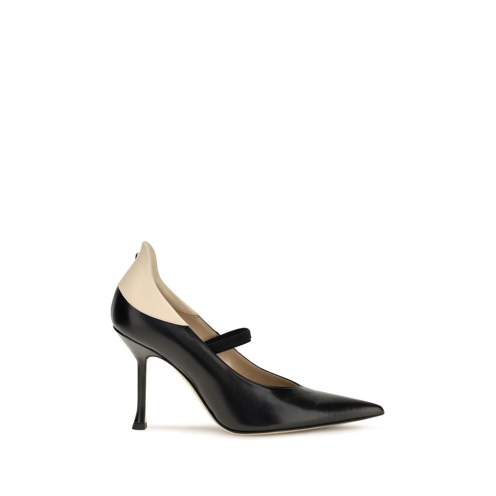 Fendi Black Calf Leather High Heel Pumps