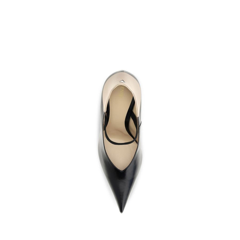 Fendi Black Calf Leather High Heel Pumps