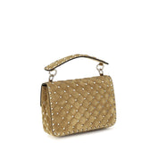 Valentino Garavani Beige Calf Leather Shoulder Bag